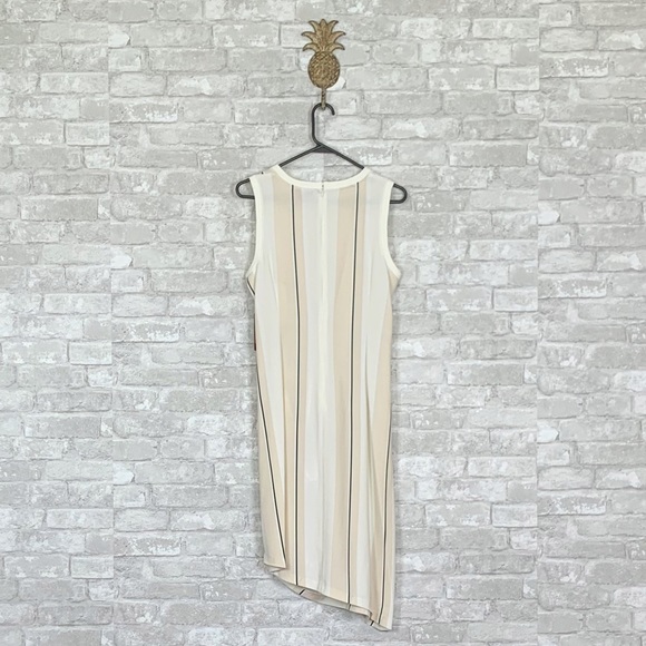 NWT Vince Camuto Side Ruch Stripe Asymmetric Dress - Picture 10 of 10